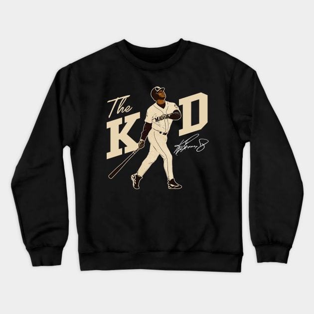 Ken Griffey Jr The Kid Basketball Legend Signature Vintage Retro 80s 90s Bootleg Rap Style Crewneck Sweatshirt by CarDE